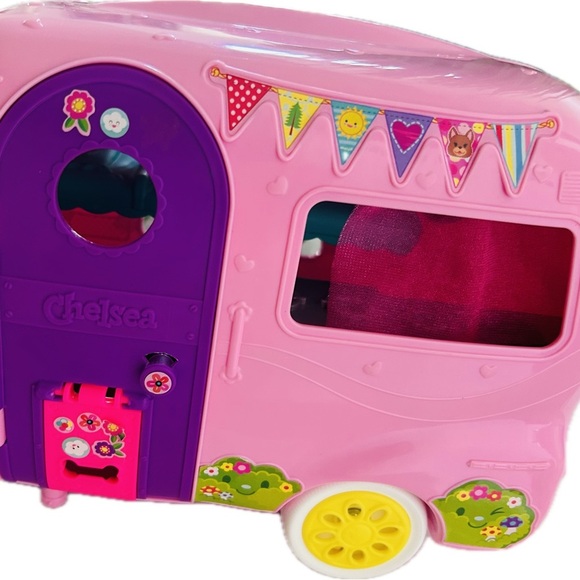 Barbie Club Chelsea Doll Pink and Purple Toy Camper 9" Trailer only - Picture 6 of 9